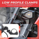 Polaris Ranger LED Lighted Side Mirrors with Green Ground Lights by Kemimoto